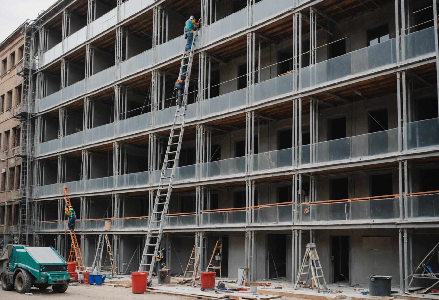 Ravalement façade en cours